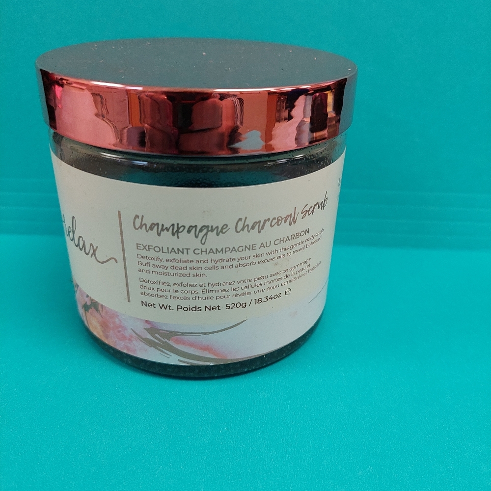 Champagne charcoal scrub